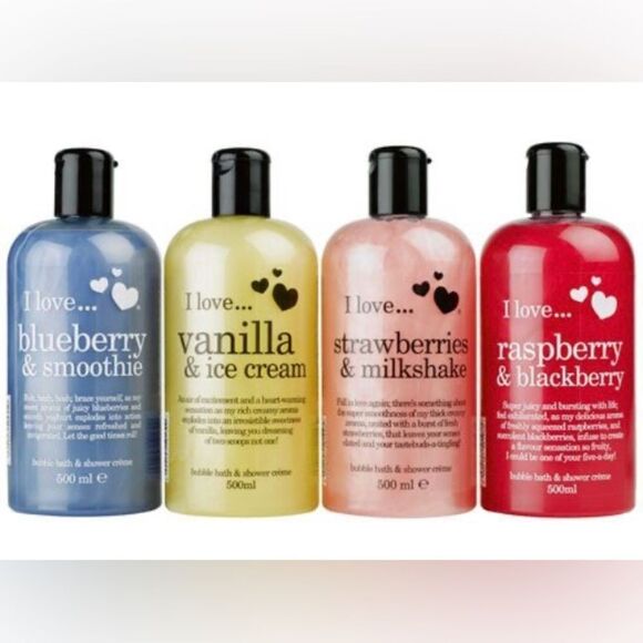 I LOVE ... - NWT - Vanilla & Ice Cream Bubble Bath & Shower Gel. 16.9 fl. oz. - Picture 8 of 13